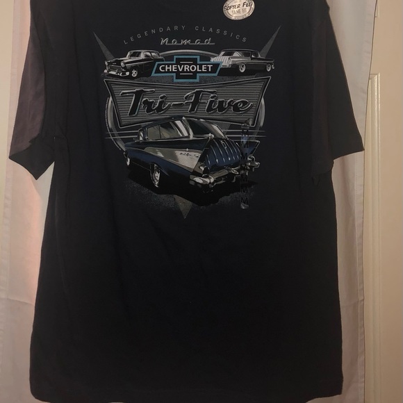 Newport blue Chevrolet nomad tri-five car graphic tee shirt size medium M NWT - Picture 8 of 14